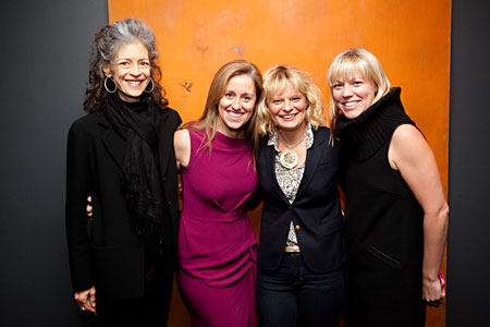 Steppenwolf Artistic Director Martha Lavey, Collette Cachey Smithburg, Honoree Martha Plimpton and Steppenwolf Board Chair Nora Daley Co